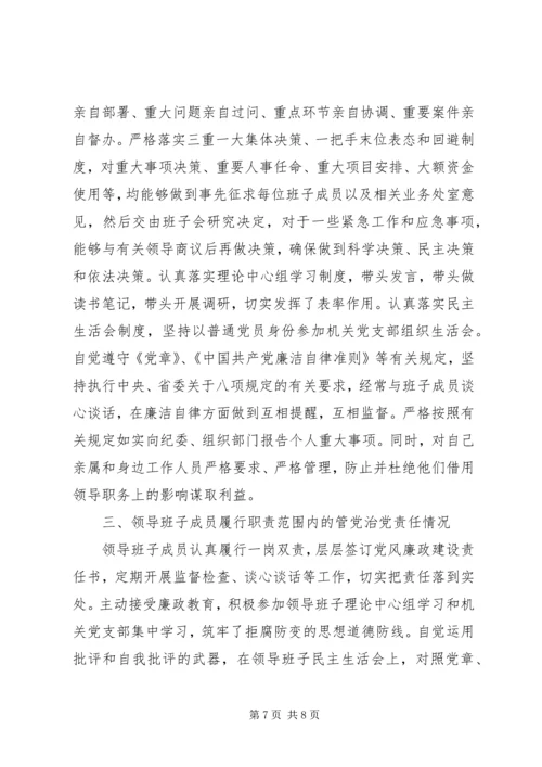 落实全面从严治党主体责任情况的自查报告.docx