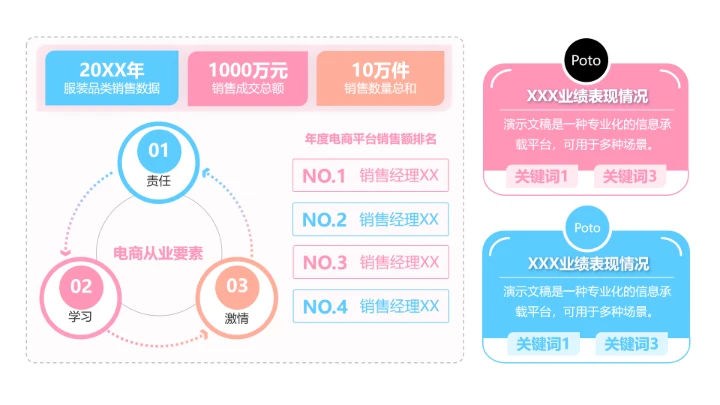 工作组合图单页PPT模板