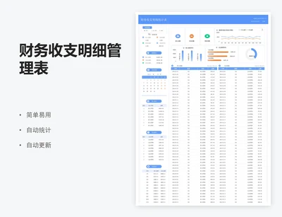 财务收支明细管理表