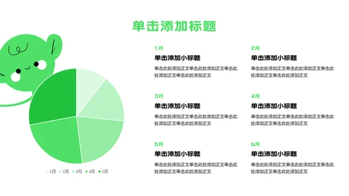 绿色扁平风年中述职汇报PPT模板
