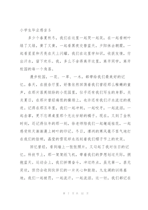 小学生毕业感言集合15篇.docx