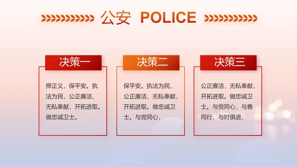 红色大气公安民警述职报告动态PPT模板