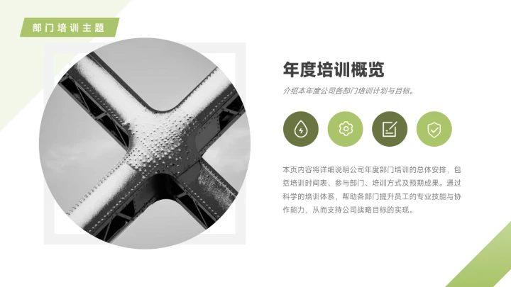 绿色创意企业内部培训PPT模板