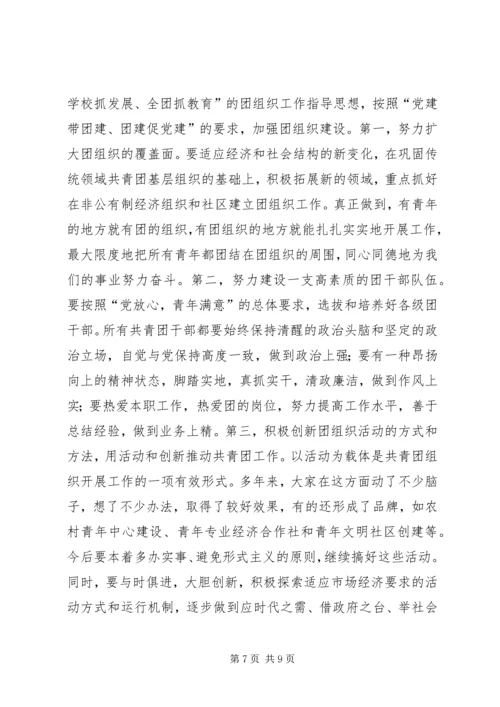 县委副书记在全县共青团工作会议上的讲话.docx