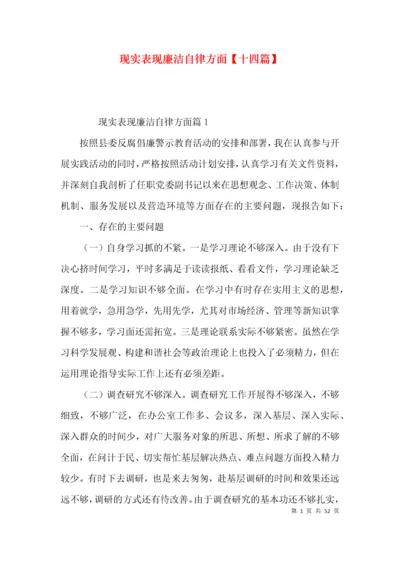 现实表现廉洁自律方面【十四篇】.docx