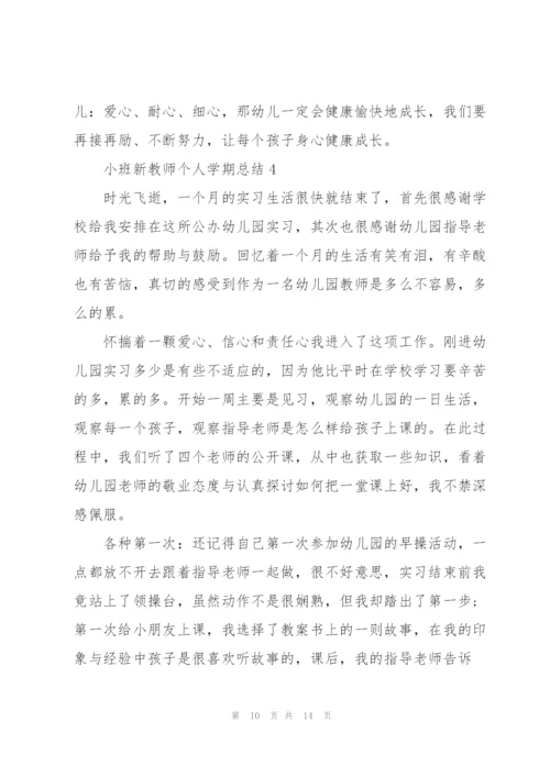 小班新教师个人学期总结5篇.docx