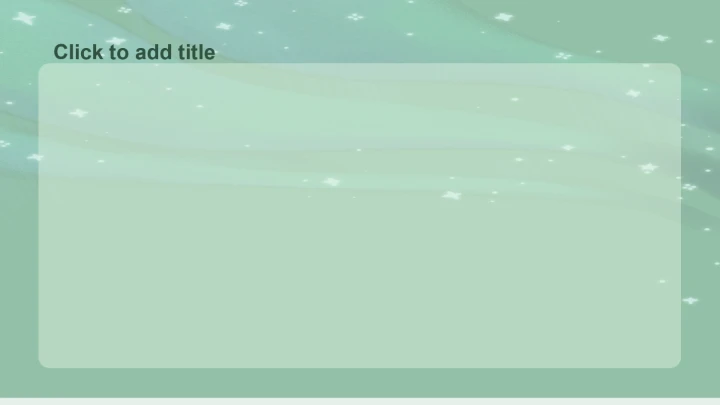 圣诞节绿色眠眠兔主题PPT