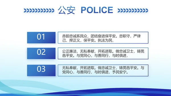 蓝色大气警察礼仪培训动态PPT模板