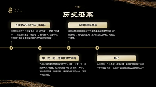 黑色国潮风黑神话悟空取景地——山西镇国寺PPT模板
