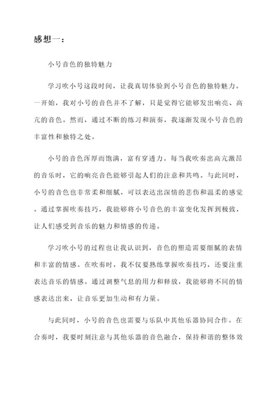 学习吹小号的感想