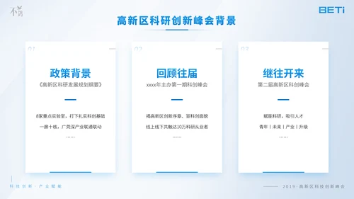科技创新产业赋能高新区科创峰会ppt模板