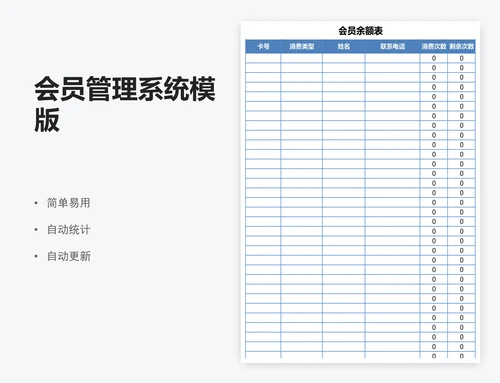 会员管理系统模版