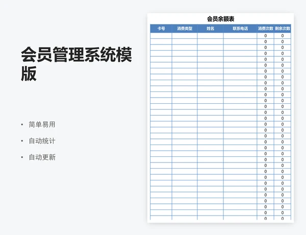 会员管理系统模版