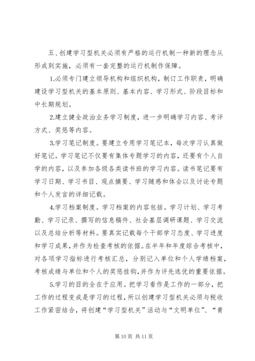 创建学习型机关征文创建学习型机关之我见.docx