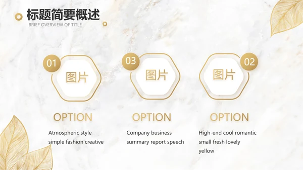 金色高档瓷砖大理石宣传介绍动态PPT