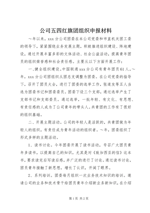 公司五四红旗团组织申报材料.docx