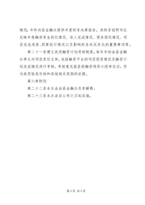 项目融资暂行方案.docx