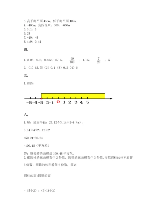 青岛版六年级数学下册期末测试题精品【考点梳理】.docx