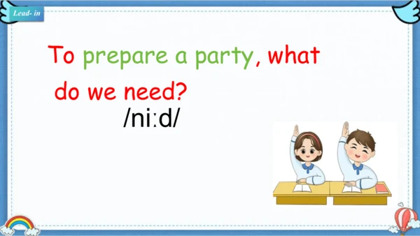 Starter Welcome to Junior High Hold a party.课件【新外研