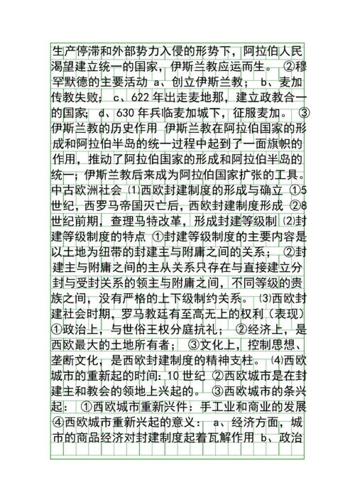九年级历史上册知识点梳理.docx