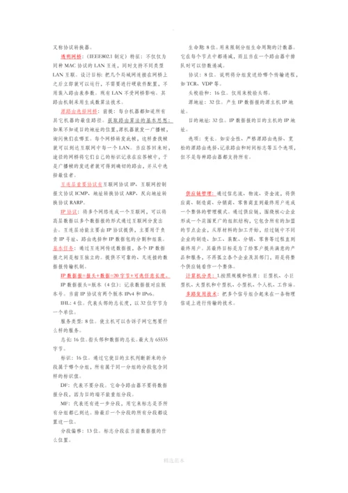 计算机网络原理(自学考试记忆重点).docx