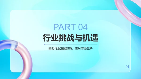 蓝色3D风企业竞争力分析报告PPT模板