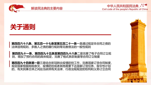 中国首部民法典解读PPT模板