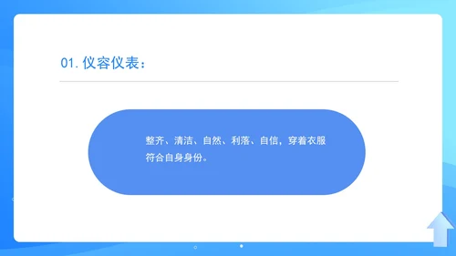 蓝色扁平风演讲礼仪培训PPT模板