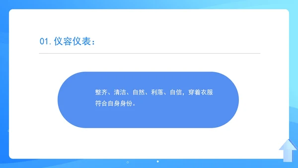 蓝色扁平风演讲礼仪培训PPT模板