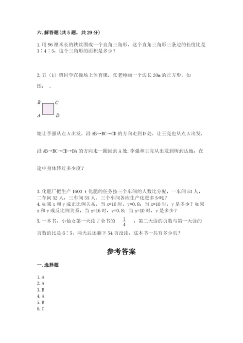 北师大版六年级下册数学期末测试卷精品（达标题）.docx