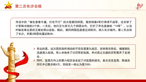 抗日战争四次长沙保卫战历史回顾党课PPT