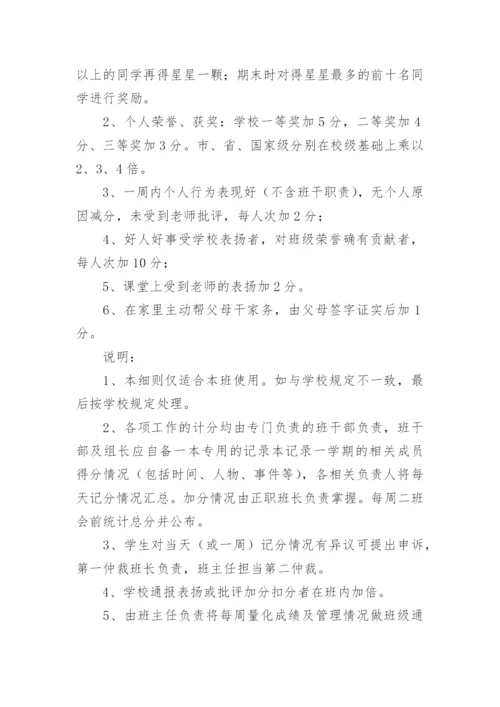 小学六年级学生班级量化考核细则.docx