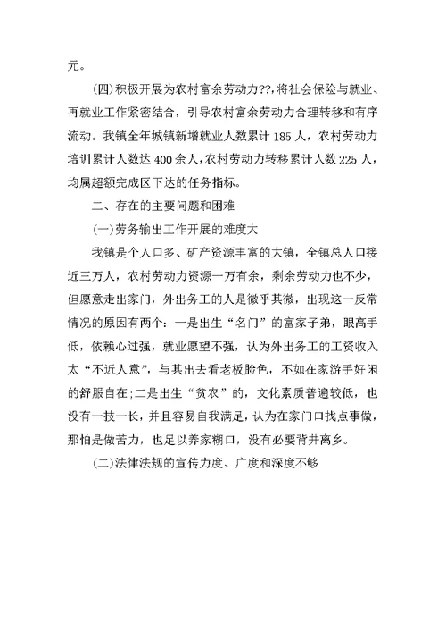 劳动和社会保障站XX年工作总结