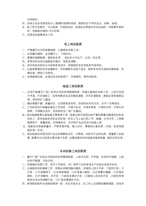 丝绸厂岗位职责汇编手册.docx