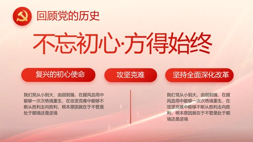 红色大气开学入党誓词动态PPT