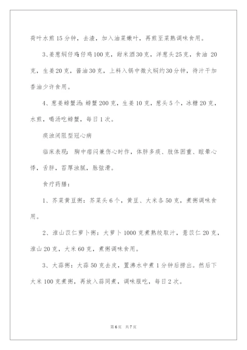 2022冠心病的中医保健知识.docx