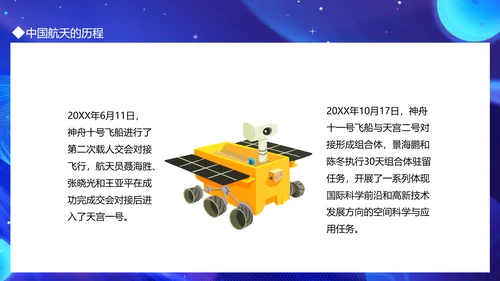 航天梦神州十三号探索宇宙发展航空PPT模板