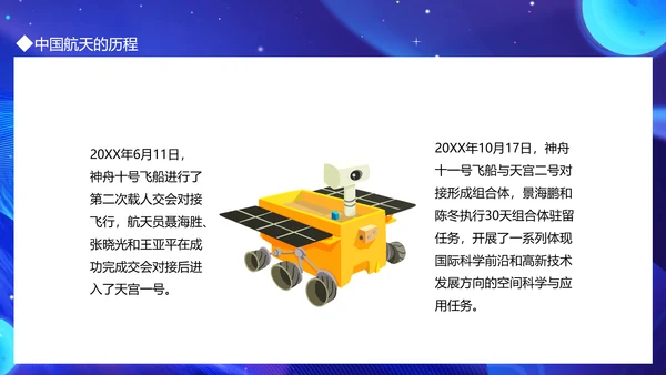 航天梦神州十三号探索宇宙发展航空PPT模板