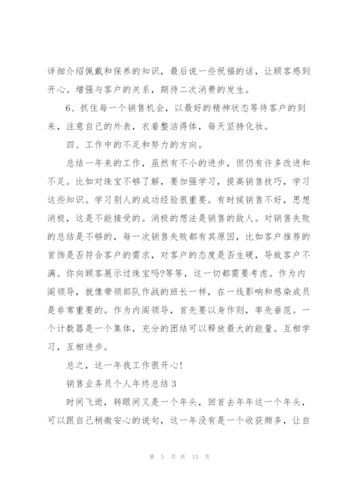 销售业务员个人年终总结5篇.docx