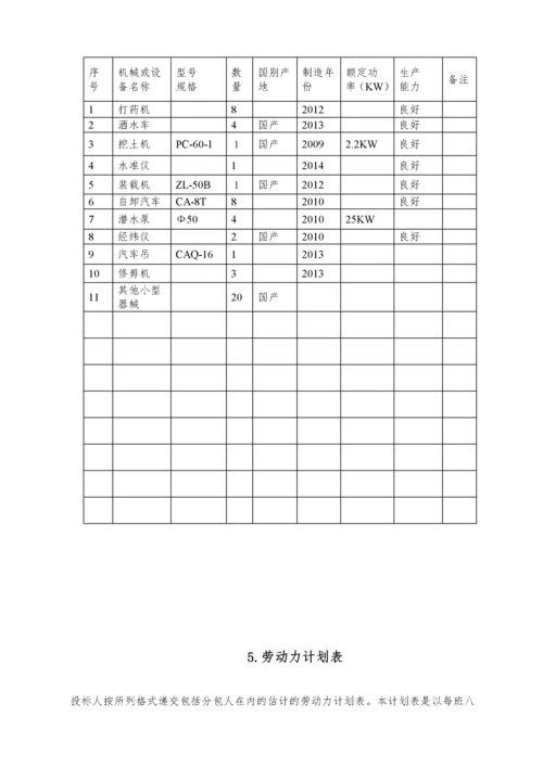 园林绿化劳务技术标.docx