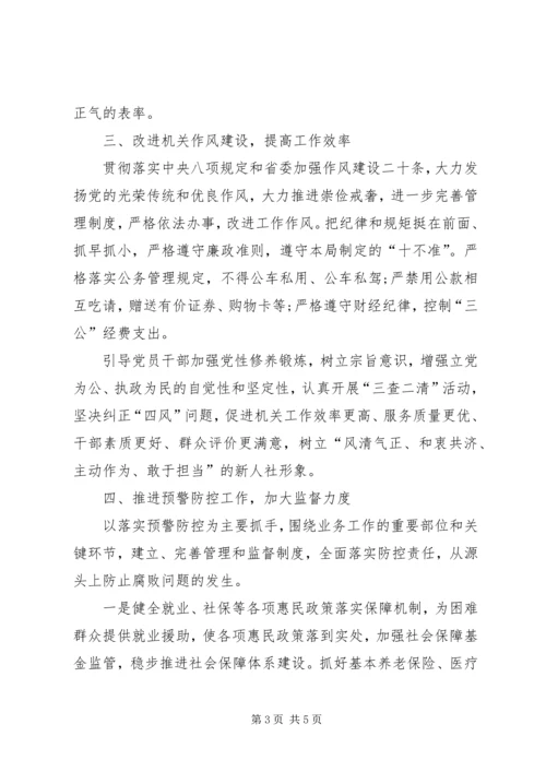 人力资源局党风廉政建设工作总结.docx