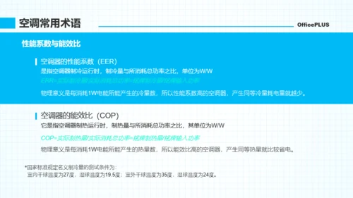 青蓝色简约教育教学空调课程PPT模板