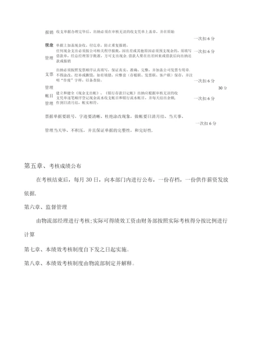 物流部绩效考核制度.docx