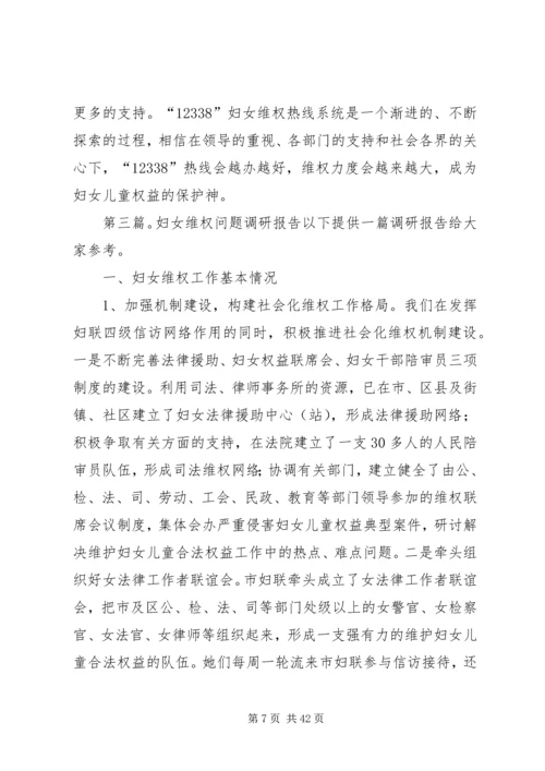 妇女维权法庭建设情况调研报告.docx