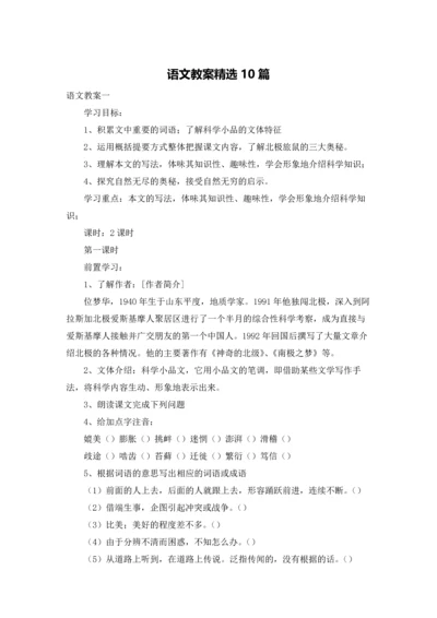 语文教案精选10篇.docx