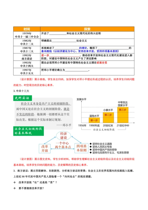 第10课  建设中国特色社会主义 教学设计