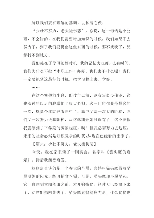 少壮不努力老大徒伤悲作文.docx