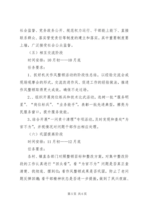 镇机关作风整顿工作方案.docx