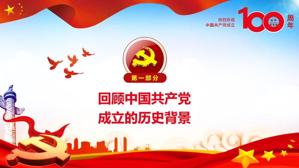 学习中国共产党成立100周年大会讲话PPT