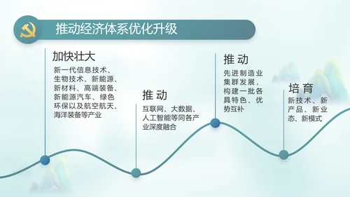 党建引领促发展乡村振兴展画卷动态PPT模板